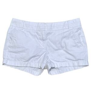 J.Crew White Cotton Chino Shorts Size 6